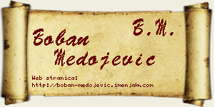 Boban Medojević vizit kartica